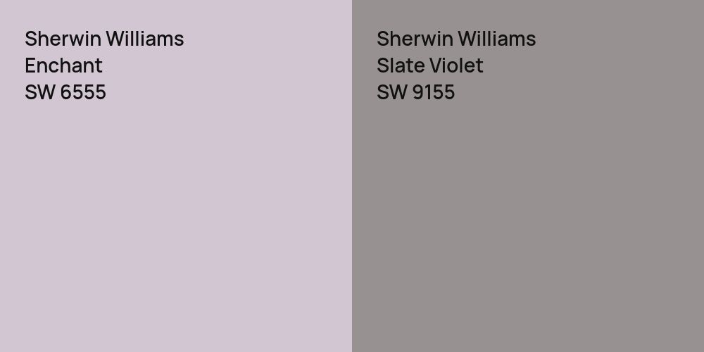 Sherwin Williams Enchant vs. Sherwin Williams Slate Violet