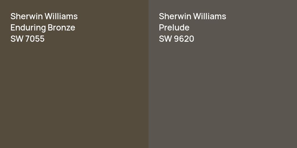 Sherwin Williams Enduring Bronze vs. Sherwin Williams Prelude