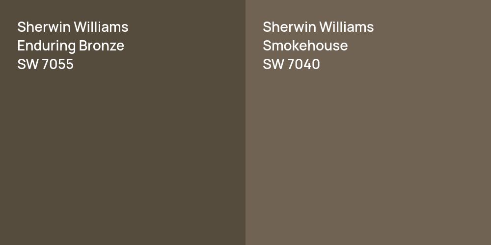 Sherwin Williams Enduring Bronze vs. Sherwin Williams Smokehouse