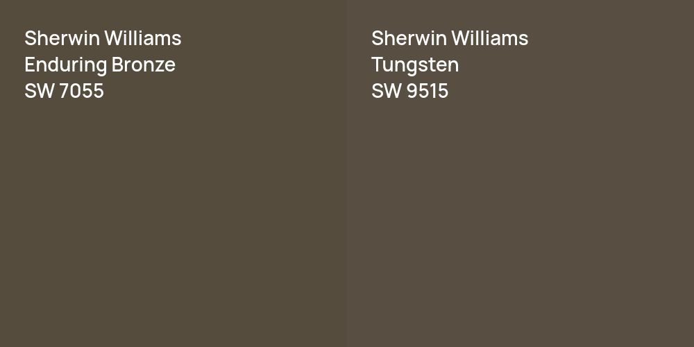 Sherwin Williams Enduring Bronze vs. Sherwin Williams Tungsten