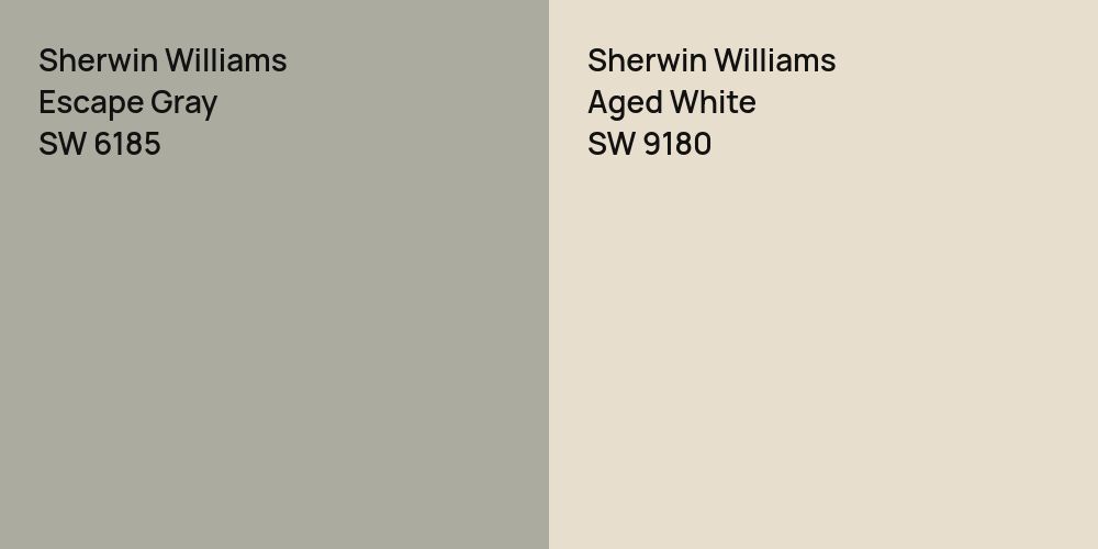 Sherwin Williams Escape Gray vs. Sherwin Williams Aged White