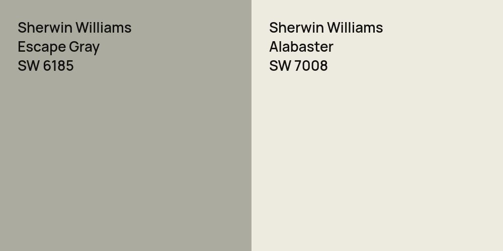 Sherwin Williams Escape Gray vs. Sherwin Williams Alabaster