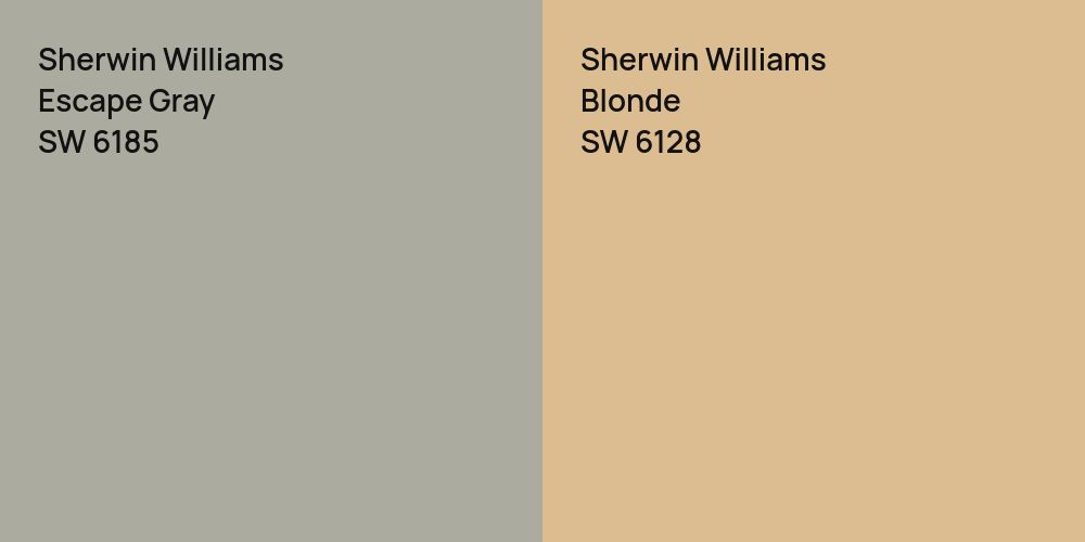 Sherwin Williams Escape Gray vs. Sherwin Williams Blonde