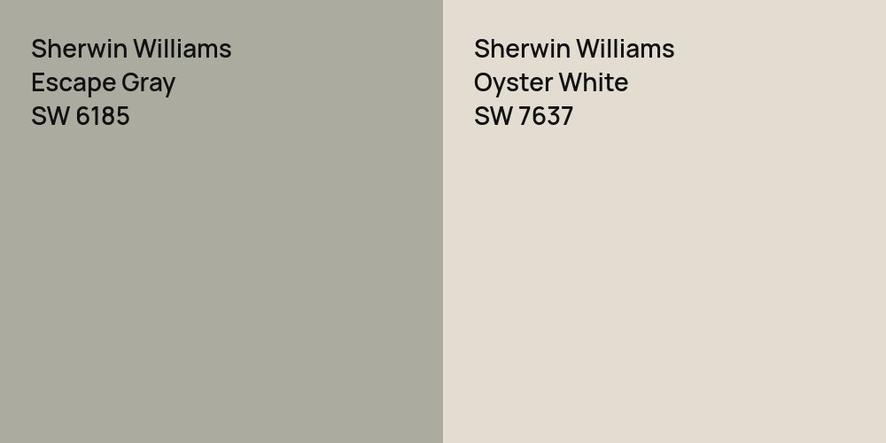 Sherwin Williams Escape Gray vs. Sherwin Williams Oyster White