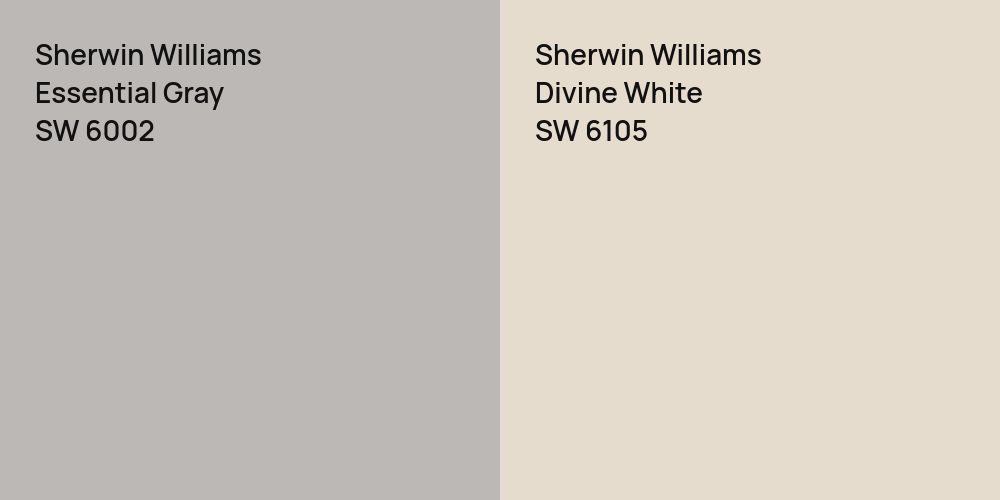 Sherwin Williams Essential Gray vs. Sherwin Williams Divine White