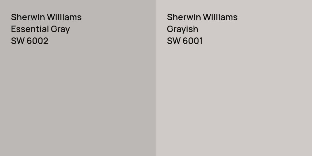 Sherwin Williams Essential Gray vs. Sherwin Williams Grayish