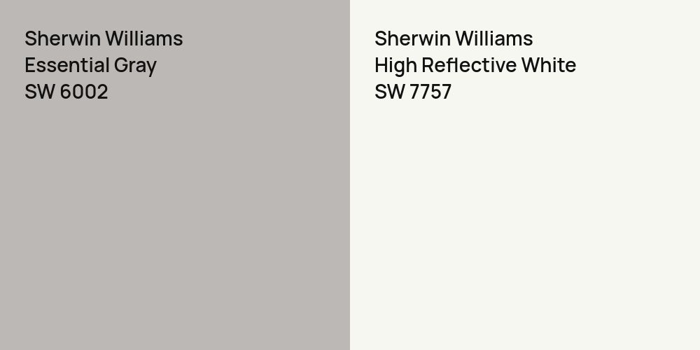 Sherwin Williams Essential Gray vs. Sherwin Williams High Reflective White