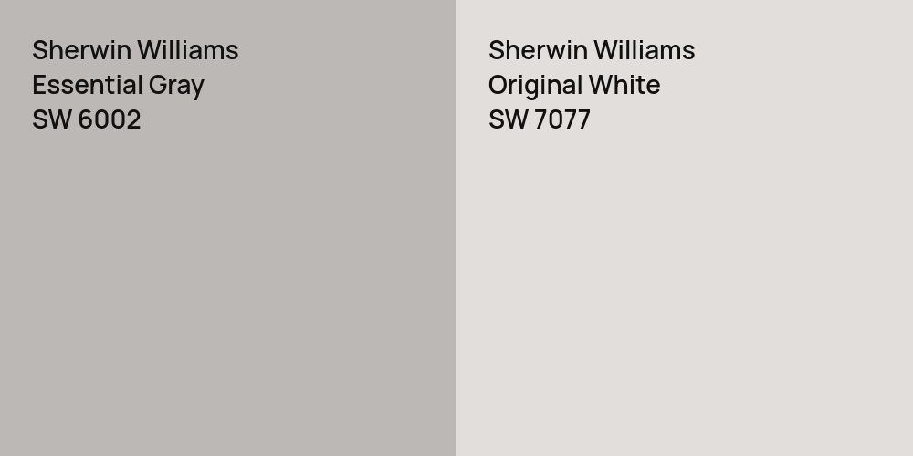 Sherwin Williams Essential Gray vs. Sherwin Williams Original White