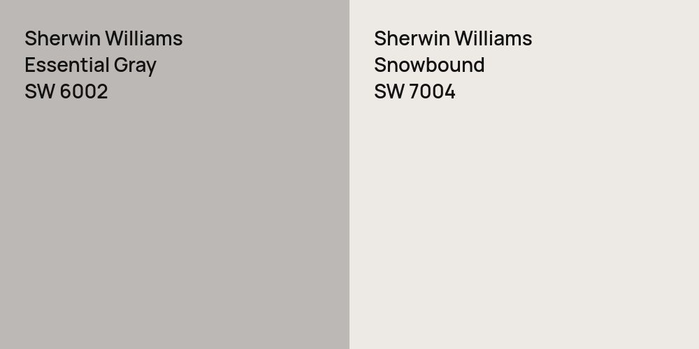 Sherwin Williams Essential Gray vs. Sherwin Williams Snowbound