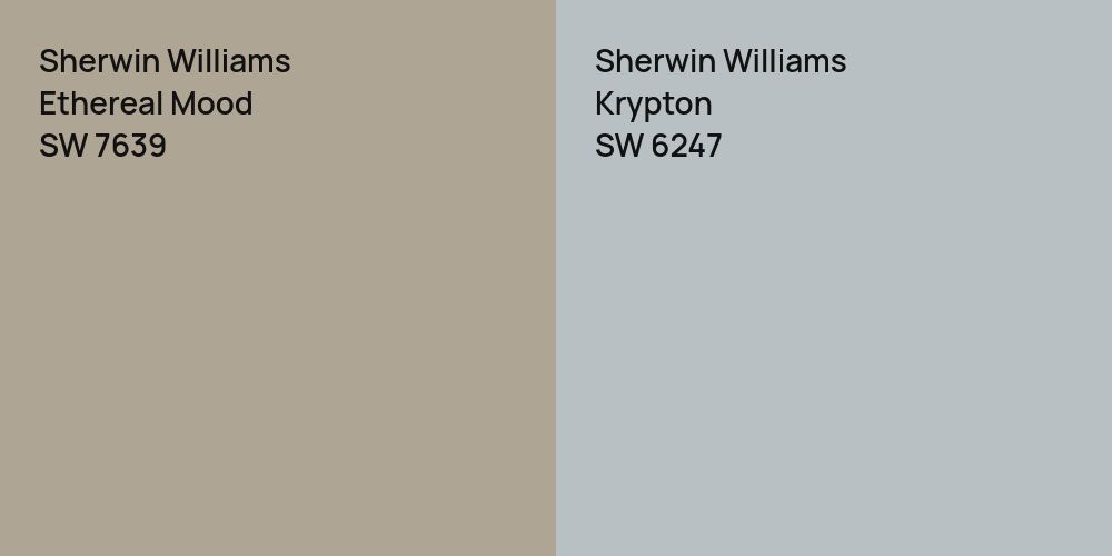 Sherwin Williams Ethereal Mood vs. Sherwin Williams Krypton