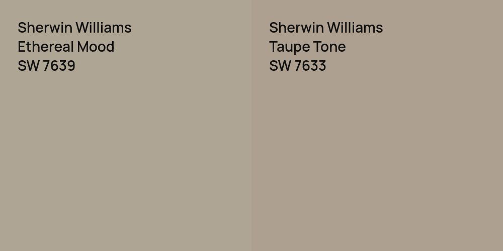 Sherwin Williams Ethereal Mood vs. Sherwin Williams Taupe Tone