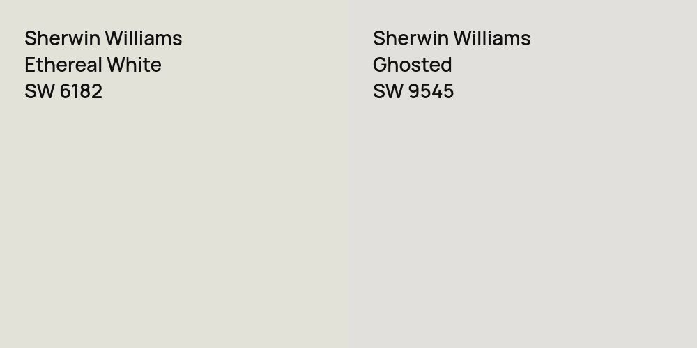 Sherwin Williams Ethereal White vs. Sherwin Williams Ghosted