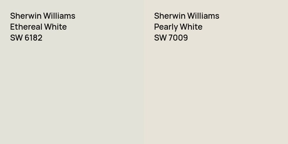 Sherwin Williams Ethereal White vs. Sherwin Williams Pearly White