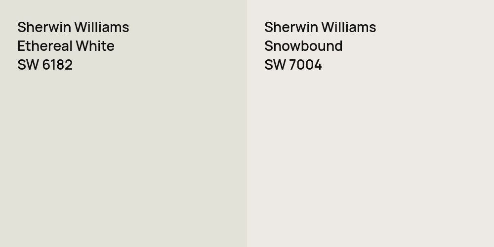 Sherwin Williams Ethereal White vs. Sherwin Williams Snowbound