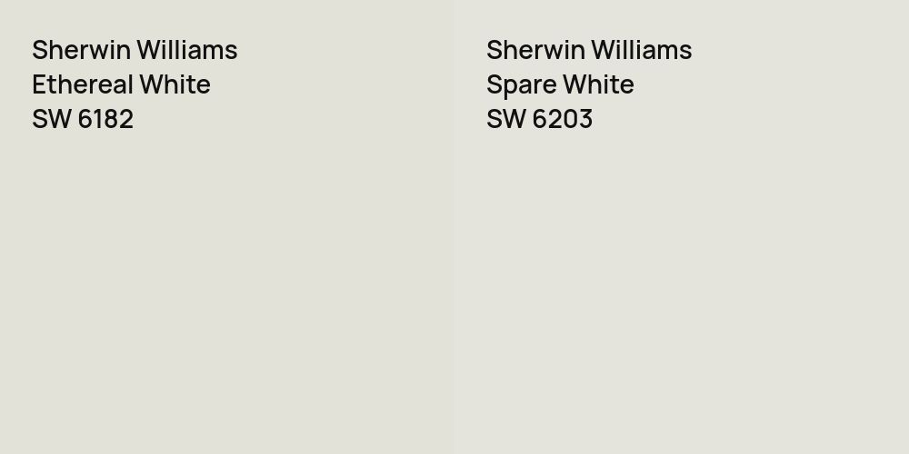 Sherwin Williams Ethereal White vs. Sherwin Williams Spare White