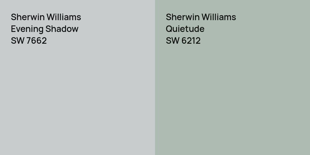 Sherwin Williams Evening Shadow vs. Sherwin Williams Quietude