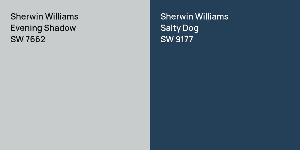 Sherwin Williams Evening Shadow vs. Sherwin Williams Salty Dog