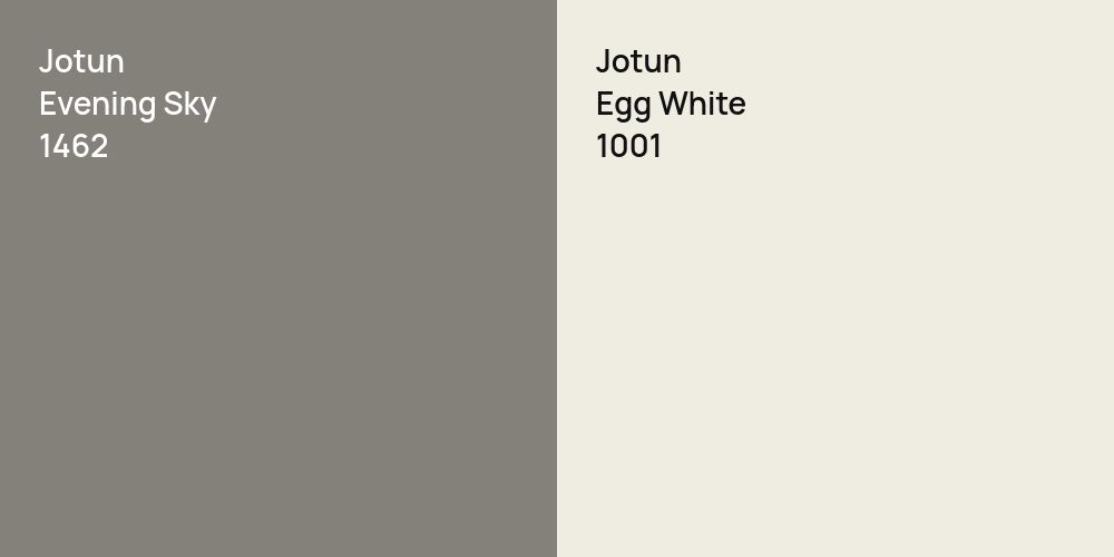 Jotun Evening Sky vs. Jotun Egg White