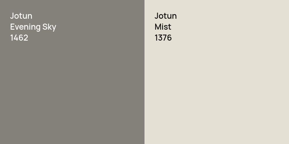 Jotun Evening Sky vs. Jotun Mist