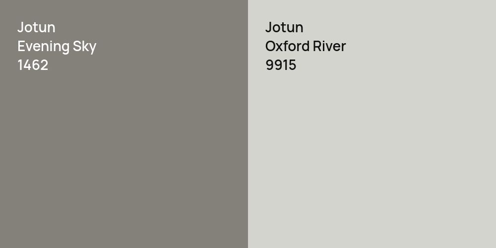 Jotun Evening Sky vs. Jotun Oxford River