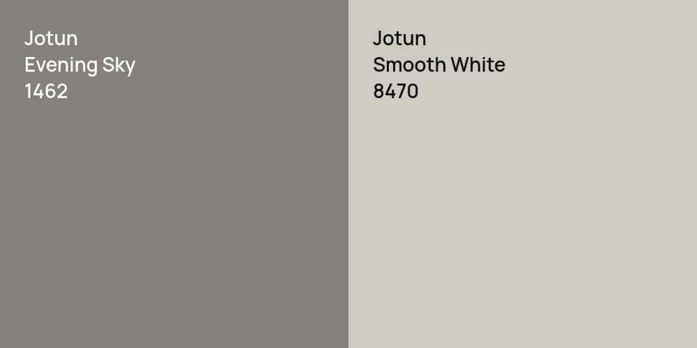 Jotun Evening Sky vs. Jotun Smooth White