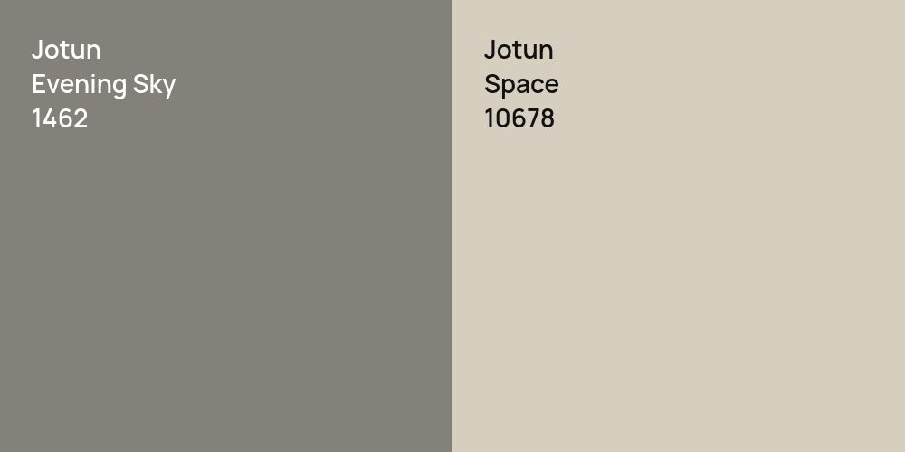 Jotun Evening Sky vs. Jotun Space