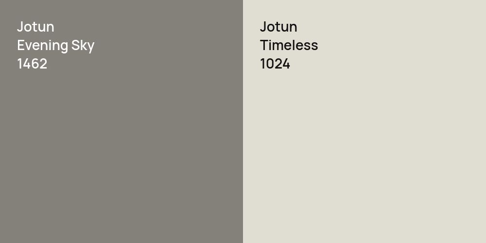 Jotun Evening Sky vs. Jotun Timeless