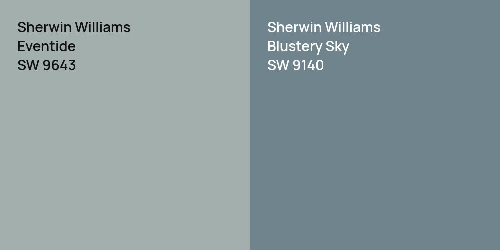 Sherwin Williams Eventide vs. Sherwin Williams Blustery Sky