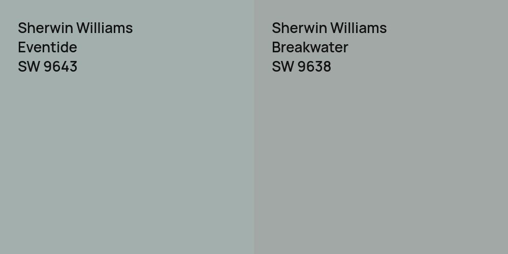 Sherwin Williams Eventide vs. Sherwin Williams Breakwater