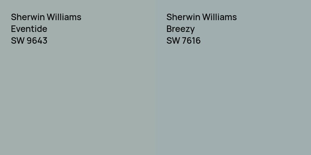 Sherwin Williams Eventide vs. Sherwin Williams Breezy