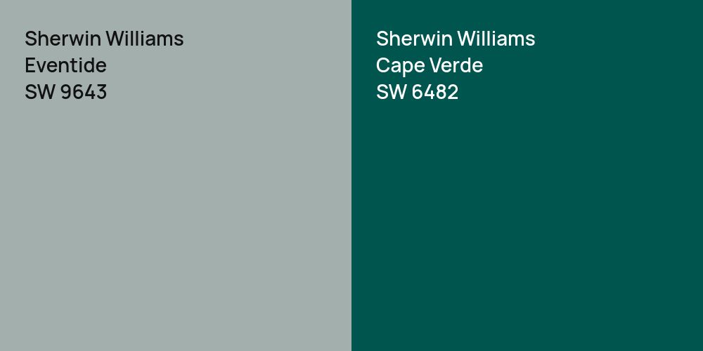 Sherwin Williams Eventide vs. Sherwin Williams Cape Verde