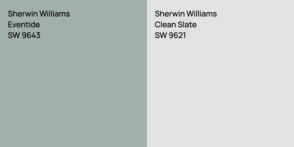 Sherwin Williams Eventide vs. Sherwin Williams Clean Slate