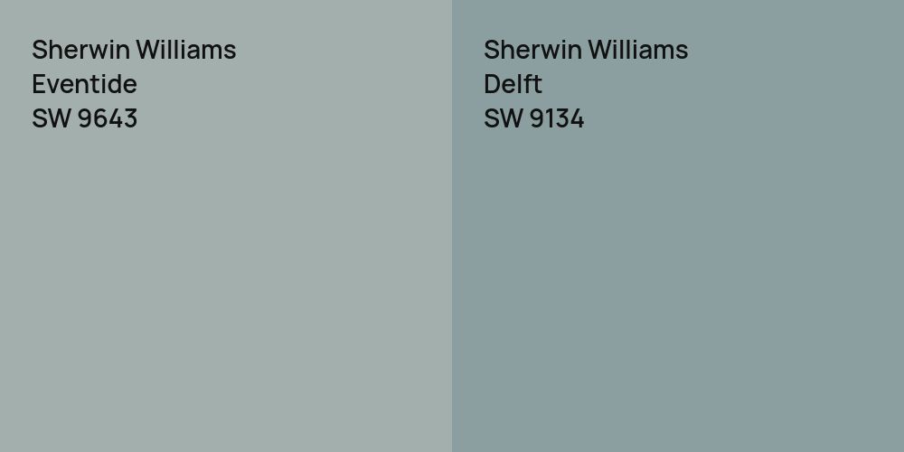 Sherwin Williams Eventide vs. Sherwin Williams Delft