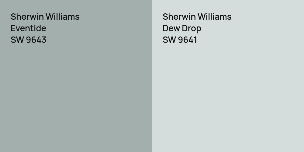 Sherwin Williams Eventide vs. Sherwin Williams Dew Drop