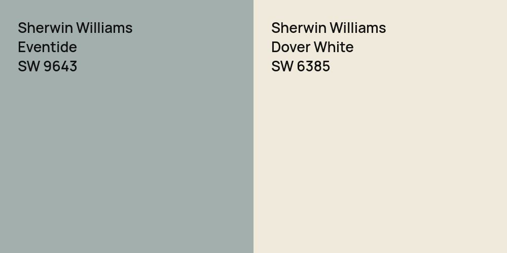 Sherwin Williams Eventide vs. Sherwin Williams Dover White