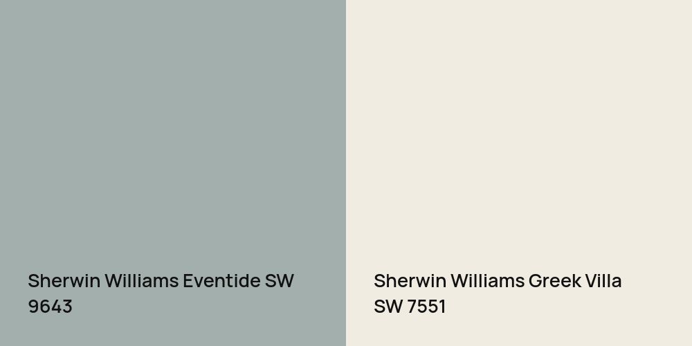 Sherwin Williams Eventide vs. Sherwin Williams Greek Villa