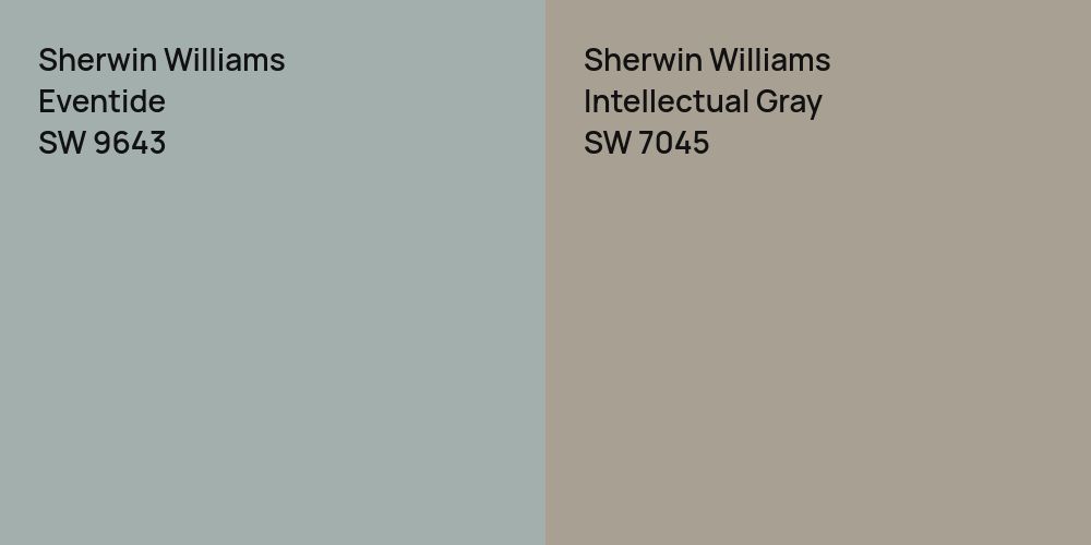 Sherwin Williams Eventide vs. Sherwin Williams Intellectual Gray