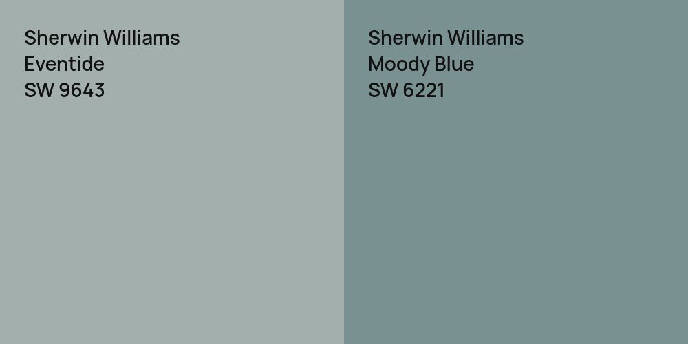 Sherwin Williams Eventide vs. Sherwin Williams Moody Blue