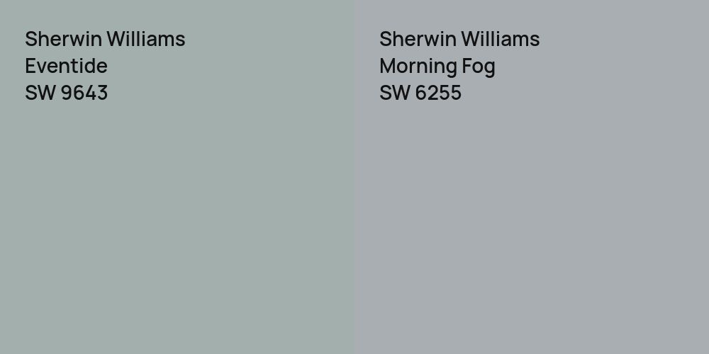 Sherwin Williams Eventide vs. Sherwin Williams Morning Fog