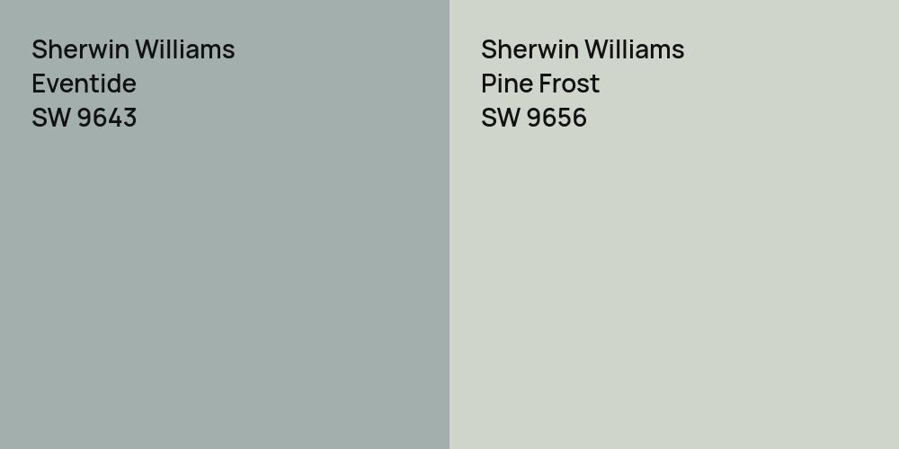 Sherwin Williams Eventide vs. Sherwin Williams Pine Frost