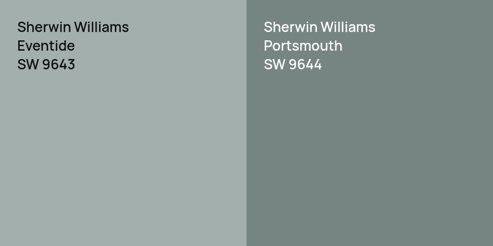 Sherwin Williams Eventide vs. Sherwin Williams Portsmouth