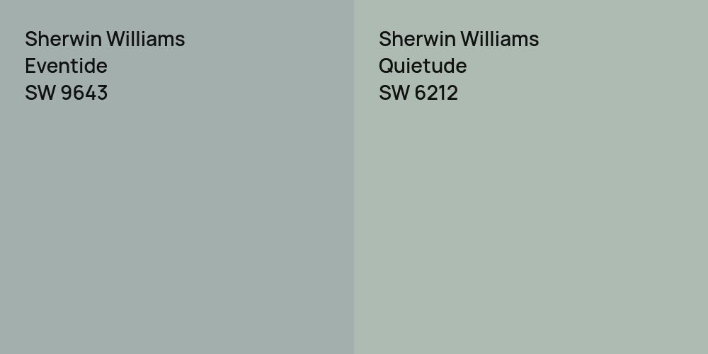 Sherwin Williams Eventide vs. Sherwin Williams Quietude