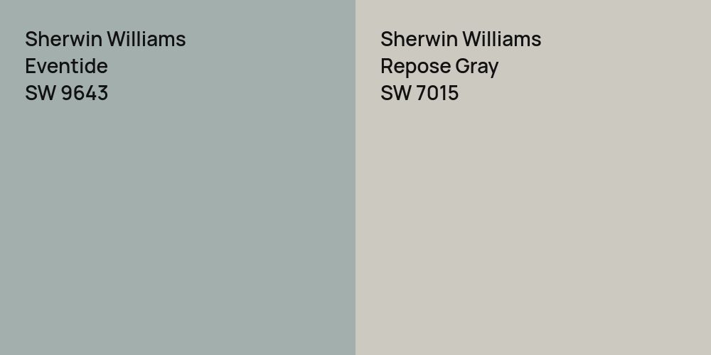 Sherwin Williams Eventide vs. Sherwin Williams Repose Gray