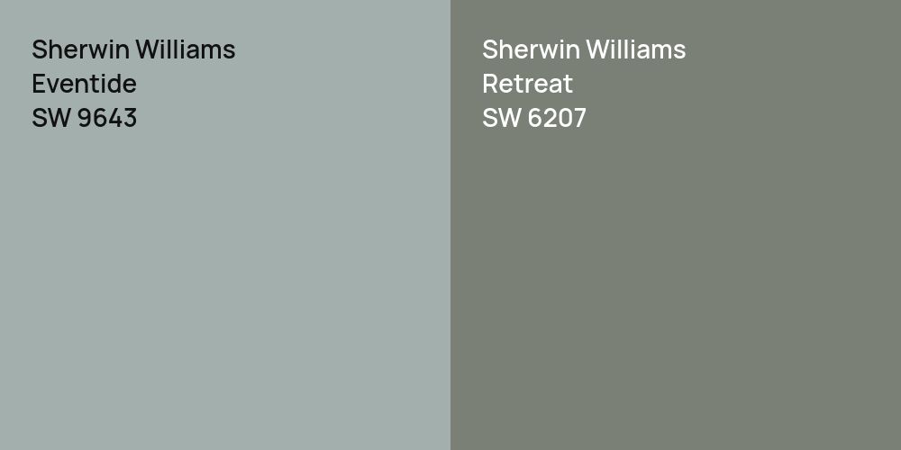 Sherwin Williams Eventide vs. Sherwin Williams Retreat