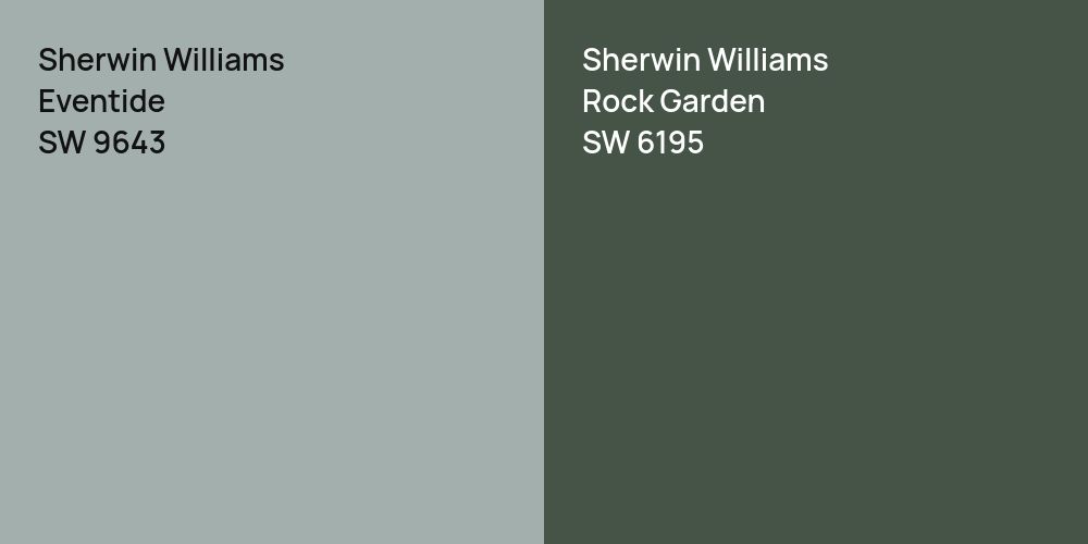 Sherwin Williams Eventide vs. Sherwin Williams Rock Garden