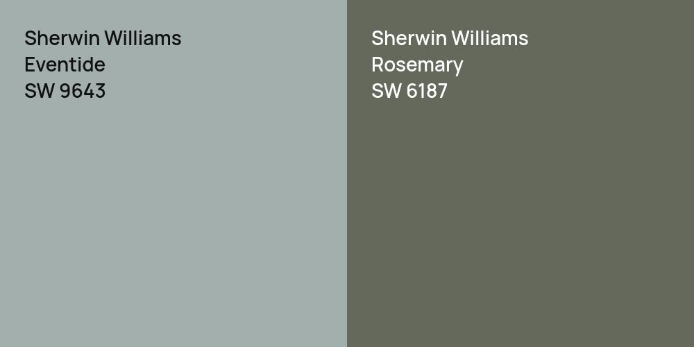 Sherwin Williams Eventide vs. Sherwin Williams Rosemary