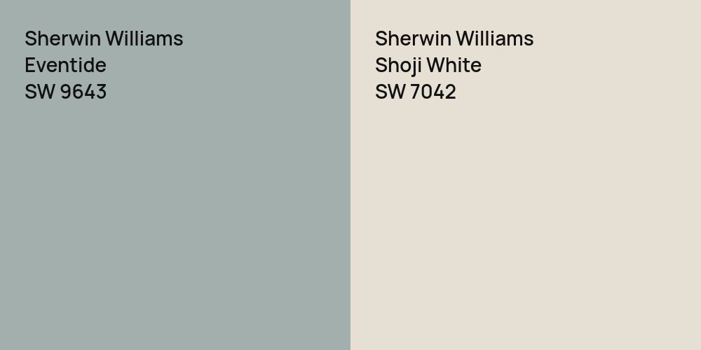 Sherwin Williams Eventide vs. Sherwin Williams Shoji White