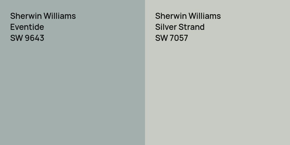 Sherwin Williams Eventide vs. Sherwin Williams Silver Strand