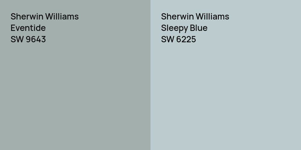 Sherwin Williams Eventide vs. Sherwin Williams Sleepy Blue