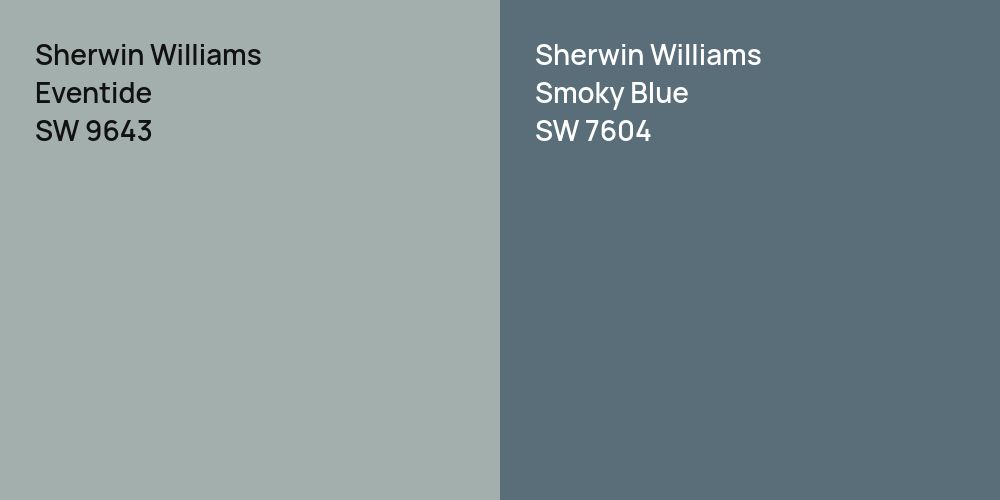 Sherwin Williams Eventide vs. Sherwin Williams Smoky Blue